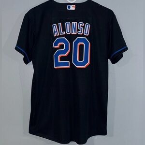 New York Mets Pete Alonso #20 Black Nike MLB Baseball Jersey Youth Large 14-16